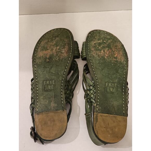 Frye Jacey Green Huarache Leather Sandals Women’s Size 9 - Picture 8 of 9